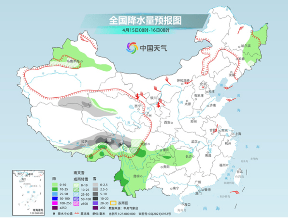 本周弱冷空气接力 气温起伏波荡 （2025-4-15）